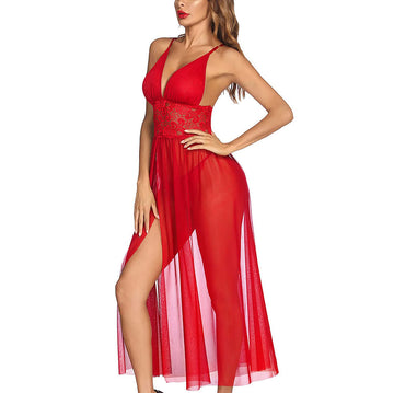 Womens's Trendy Net Babydoll Gown Lingerie